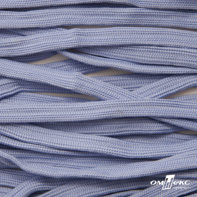 Шнур плетеный (плоский) d-12 мм, (уп.90+/-1м), 100% полиэстер, цв.259 - голубой - купить в Зеленодольске. Цена: 8.62 руб.