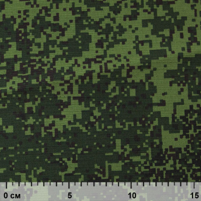 Униформ Рип Стоп 80/20 полиэфир/хлопок, 205 г/м2,  принтованный темно-зеленый, ВО, шир. 150 см - купить в Зеленодольске. Цена 191.15 руб.