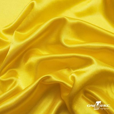 Поли креп-сатин 12-0643, 125 (+/-5) гр/м2, шир.150см, цвет жёлтый - купить в Зеленодольске. Цена 155.57 руб.