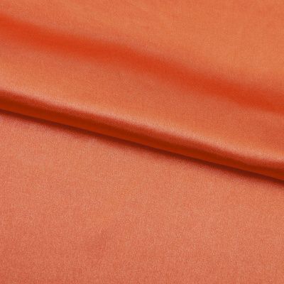 Поли креп-сатин 18-1445, 120 гр/м2, шир.150см, цвет оранжевый - купить в Зеленодольске. Цена 155.57 руб.