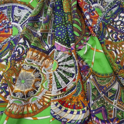 Плательная ткань "Фламенко" 25.1, 80 гр/м2, шир.150 см, принт этнический - купить в Зеленодольске. Цена 243.96 руб.