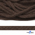 Шнур плетеный d-6 мм, 70% хлопок 30% полиэстер, уп.90+/-1 м, цв.1073-т.коричневый - купить в Зеленодольске. Цена: 594 руб.