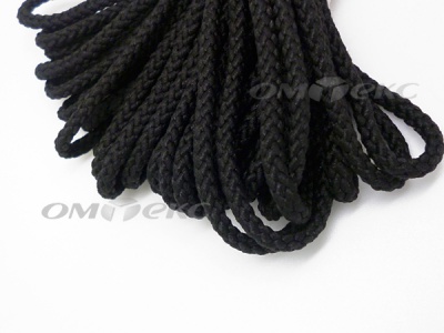Шнур В-035 4 мм круп.плетение 100 м черный - купить в Зеленодольске. Цена: 156.40 руб.