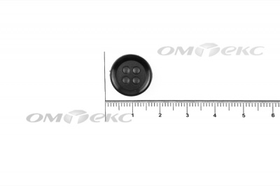 51400/15 мм (4 пр) черные пуговицы - купить в Зеленодольске. Цена: 0.67 руб.