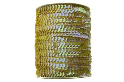 Пайетки "ОмТекс" на нитях, CREAM, 6 мм С / упак.73+/-1м, цв. А-319 - белый - купить в Зеленодольске. Цена: 300.55 руб.