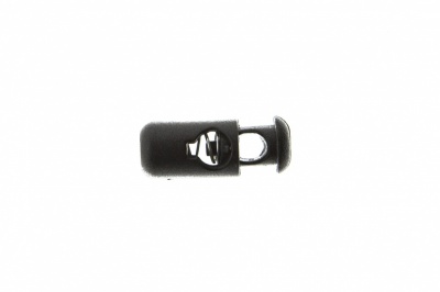 8108 Фиксатор пластиковый "Бочонок", 20х8 мм, цвет чёрный - купить в Зеленодольске. Цена: 1.29 руб.