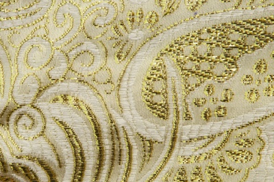 Ткань костюмная жаккард №5, 140 гр/м2, шир.150см, цвет золото - купить в Зеленодольске. Цена 383.29 руб.
