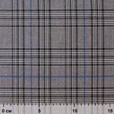 Ткань костюмная "Клер" 80% P, 16% R, 4% S, 200 г/м2, шир.150 см,#3 цв-серый/синий - купить в Зеленодольске. Цена 412.02 руб.