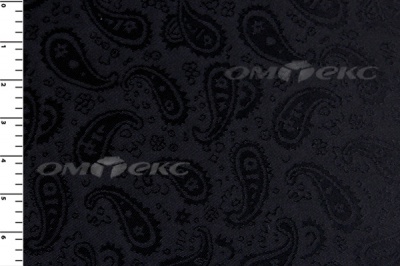 Ткань подкладочная жаккард Р14098, чёрный, 85 г/м2, шир. 150 см, 230T - купить в Зеленодольске. Цена 166.45 руб.