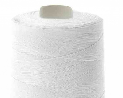 Швейные нитки (армированные) 28S/2, нам. 2 500 м, цвет белый - купить в Зеленодольске. Цена: 148.95 руб.