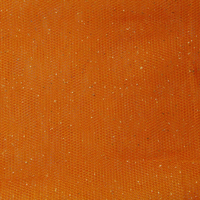 Сетка Глиттер, 24 г/м2, шир.145 см., оранжевый - купить в Зеленодольске. Цена 117.24 руб.