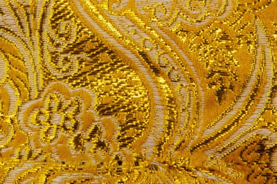 Ткань костюмная жаккард №12, 140 гр/м2, шир.150см, цвет жёлтый - купить в Зеленодольске. Цена 383.29 руб.
