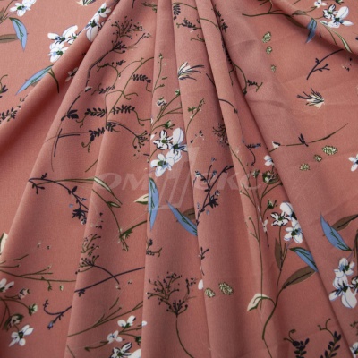 Плательная ткань "Фламенко" 2.1, 80 гр/м2, шир.150 см, принт растительный - купить в Зеленодольске. Цена 311.05 руб.