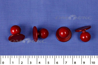 Пуговица поварская "Пукля", 10 мм, цвет красный - купить в Зеленодольске. Цена: 2.28 руб.