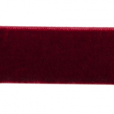 Лента бархатная нейлон, шир.25 мм, (упак. 45,7м), цв.240-бордо - купить в Зеленодольске. Цена: 800.84 руб.