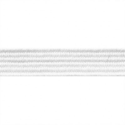 Резиновые нити с текстильным покрытием, шир. 6 мм (182 м/уп), цв.-белый - купить в Зеленодольске. Цена: 705.59 руб.