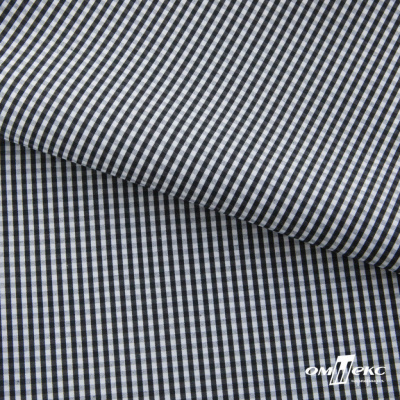 Ткань сорочечная Клетка Виши, 115 г/м2, 58% пэ,42% хл, шир.150 см, цв.6-черный, (арт.111) - купить в Зеленодольске. Цена 306.69 руб.