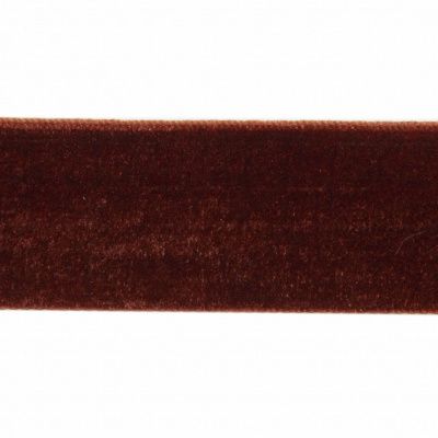 Лента бархатная нейлон, шир.25 мм, (упак. 45,7м), цв.120-шоколад - купить в Зеленодольске. Цена: 981.09 руб.