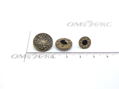 Кнопки металл 15 мм альфа антик с рис.№3  - купить в Зеленодольске. Цена: 2.90 руб.