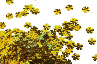 Пайетки "ОмТекс" россыпью,DOUBLE SIDED GOLD,цветок 14 мм/упак.50 гр, цв. 0460-золото - купить в Зеленодольске. Цена: 80.93 руб.