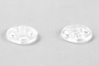 Кнопки пришивные пластиковые 11,5 мм, блистер 24шт, цв.-прозрачные - купить в Зеленодольске. Цена: 59.44 руб.