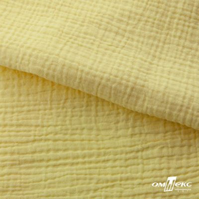 Ткань Муслин, 100% хлопок, 125 гр/м2, шир. 135 см (12-0824) цв.лимон нюд - купить в Зеленодольске. Цена 337.25 руб.
