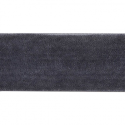 Лента бархатная нейлон, шир.25 мм, (упак. 45,7м), цв.189-т.серый - купить в Зеленодольске. Цена: 991.10 руб.
