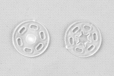 Кнопки пришивные пластиковые 15 мм, блистер 24шт, цв.-прозрачные - купить в Зеленодольске. Цена: 68.79 руб.