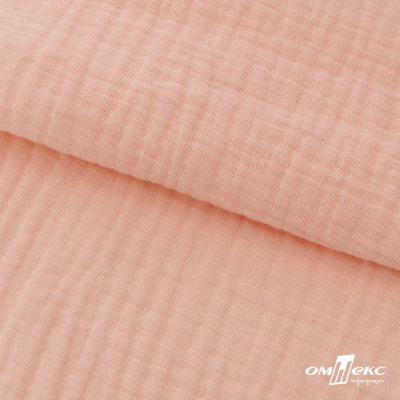 Ткань Муслин, 100% хлопок, 125 гр/м2, шир. 140 см #201 цв.(18)-розовый персик - купить в Зеленодольске. Цена 464.97 руб.