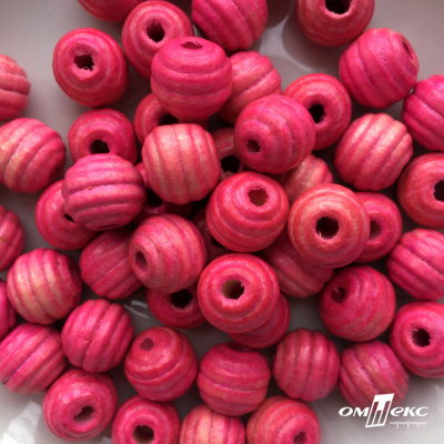 0309-Бусины деревянные "ОмТекс", 16 мм, упак.50+/-3шт, цв.023-розовый - купить в Зеленодольске. Цена: 62.22 руб.
