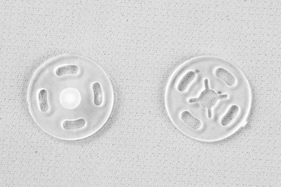Кнопки пришивные пластиковые 13 мм, блистер 24шт, цв.-прозрачные - купить в Зеленодольске. Цена: 62.27 руб.