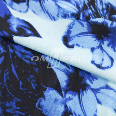 Плательная ткань "Фламенко" 19.1, 80 гр/м2, шир.150 см, принт растительный - купить в Зеленодольске. Цена 243.96 руб.