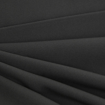 Костюмная ткань "Элис", 200 гр/м2, шир.150см, цвет чёрный - купить в Зеленодольске. Цена 303.10 руб.