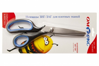 Ножницы арт.0330-6052 "ЗИГ-ЗАГ" 5 мм, для плотных тканей , 9"/ 229 мм - купить в Зеленодольске. Цена: 733.08 руб.