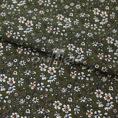 Плательная ткань "Фламенко" 11.2, 80 гр/м2, шир.150 см, принт растительный - купить в Зеленодольске. Цена 259.21 руб.
