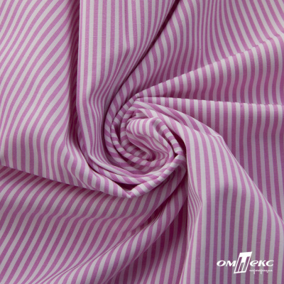 Ткань сорочечная Полоска Кенди, 115 г/м2, 58% пэ,42% хл, шир.150 см, цв.1-розовый, (арт.110) - купить в Зеленодольске. Цена 306.69 руб.