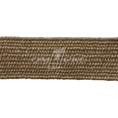Тесьма отделочная полипропиленовая плетеная эластичная #2, шир. 40мм, цв.- соломенный - купить в Зеленодольске. Цена: 50.99 руб.