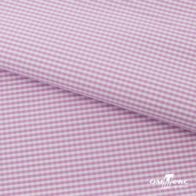 Ткань сорочечная Клетка Виши, 115 г/м2, 58% пэ,42% хл, шир.150 см, цв.1-розовый, (арт.111) - купить в Зеленодольске. Цена 306.69 руб.