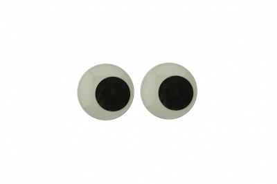 Глазки для игрушек, круглые, с бегающими зрачками, 8 мм/упак.100+/-2 шт, цв. -черно-белые - купить в Зеленодольске. Цена: 28.86 руб.