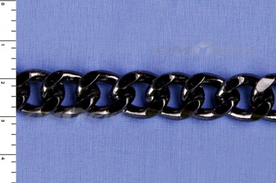 Цепь металл декоративная №9 (13,5*16,5) черная (10+/-1 м)  - купить в Зеленодольске. Цена: 808.92 руб.