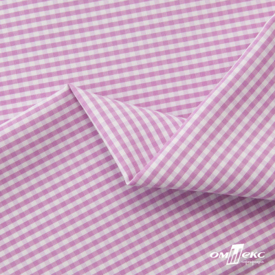 Ткань сорочечная Клетка Виши, 115 г/м2, 58% пэ,42% хл, шир.150 см, цв.1-розовый, (арт.111) - купить в Зеленодольске. Цена 306.69 руб.