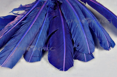 Декоративный Пучок из перьев, перо 23см/синий - купить в Зеленодольске. Цена: 12.34 руб.