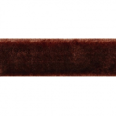 Лента бархатная нейлон, шир.12 мм, (упак. 45,7м), цв.120-шоколад - купить в Зеленодольске. Цена: 396 руб.